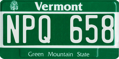 VT license plate NPQ658