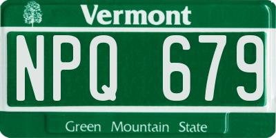 VT license plate NPQ679