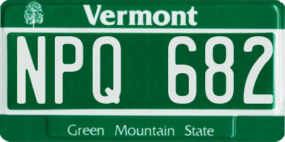VT license plate NPQ682