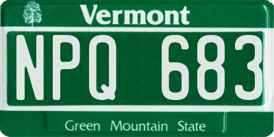 VT license plate NPQ683