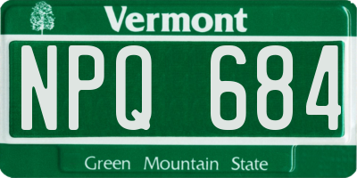 VT license plate NPQ684