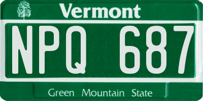 VT license plate NPQ687