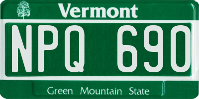 VT license plate NPQ690