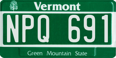 VT license plate NPQ691
