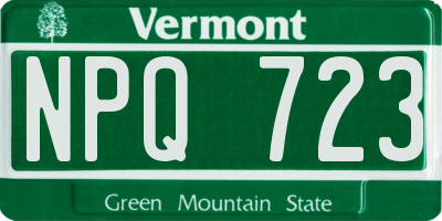 VT license plate NPQ723