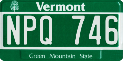 VT license plate NPQ746