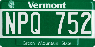 VT license plate NPQ752