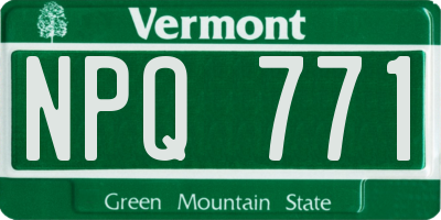 VT license plate NPQ771