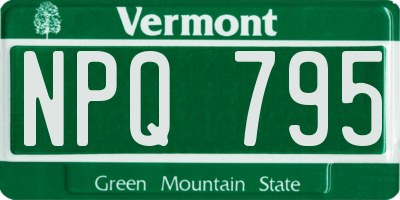 VT license plate NPQ795
