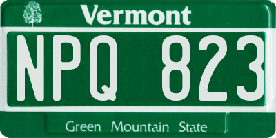 VT license plate NPQ823