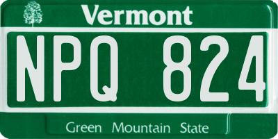 VT license plate NPQ824