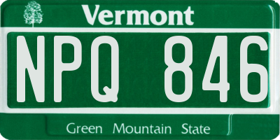 VT license plate NPQ846