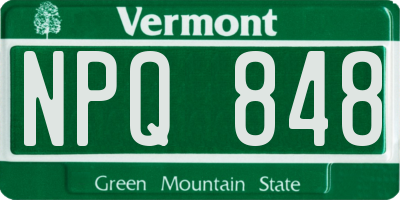 VT license plate NPQ848