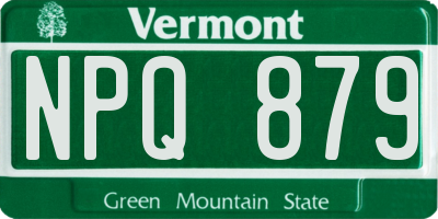 VT license plate NPQ879