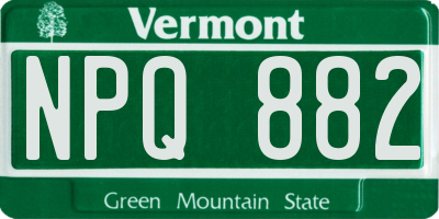 VT license plate NPQ882