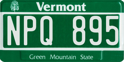 VT license plate NPQ895
