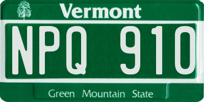 VT license plate NPQ910