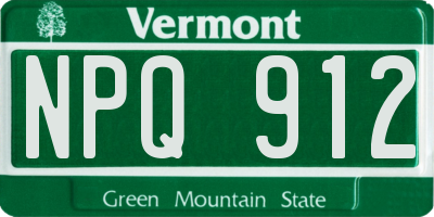 VT license plate NPQ912