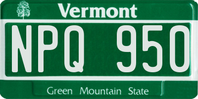 VT license plate NPQ950