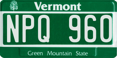 VT license plate NPQ960