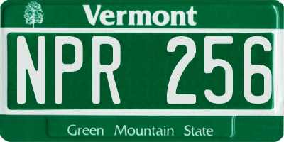 VT license plate NPR256