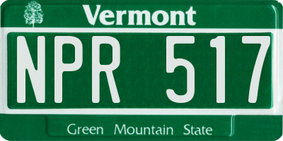 VT license plate NPR517
