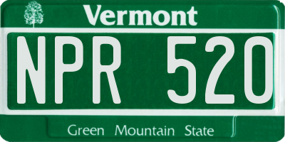 VT license plate NPR520