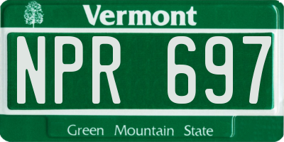VT license plate NPR697