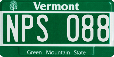 VT license plate NPS088