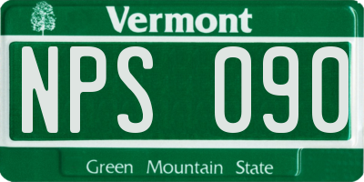 VT license plate NPS090