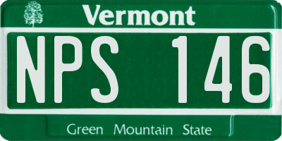 VT license plate NPS146