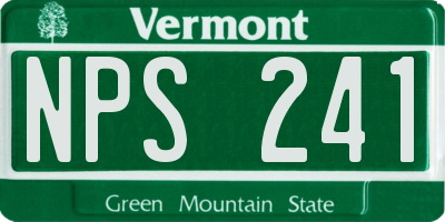 VT license plate NPS241