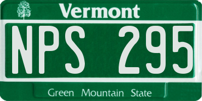 VT license plate NPS295