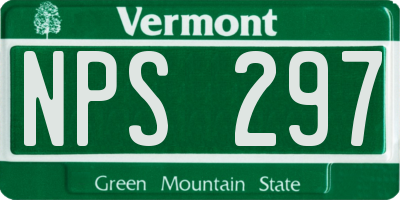 VT license plate NPS297