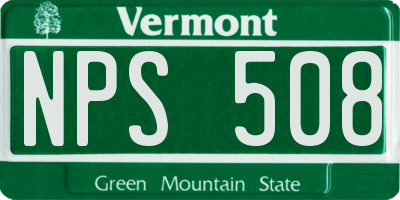 VT license plate NPS508