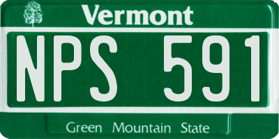 VT license plate NPS591