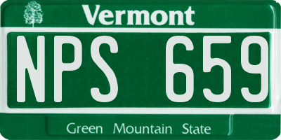 VT license plate NPS659