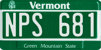 VT license plate NPS681