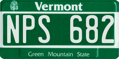 VT license plate NPS682