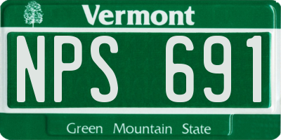 VT license plate NPS691