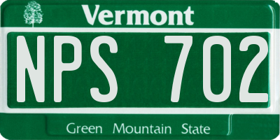 VT license plate NPS702