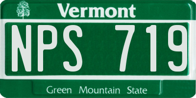 VT license plate NPS719