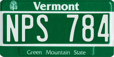 VT license plate NPS784