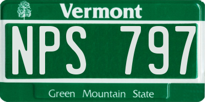 VT license plate NPS797