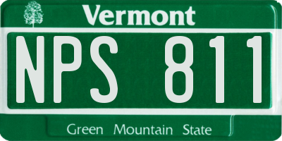 VT license plate NPS811