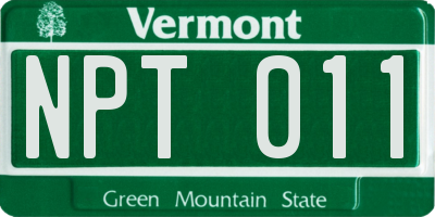 VT license plate NPT011