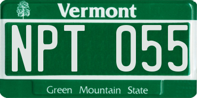 VT license plate NPT055