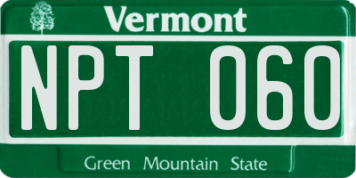 VT license plate NPT060
