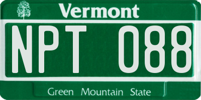 VT license plate NPT088
