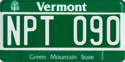 VT license plate NPT090
